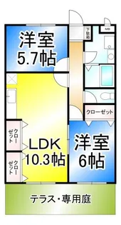 エヴァーグリーン2000【1階】の間取り