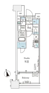 パークナードフィット南青山Vista【12階】の間取り