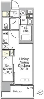 東京都荒川区西日暮里2【マンション】の間取り
