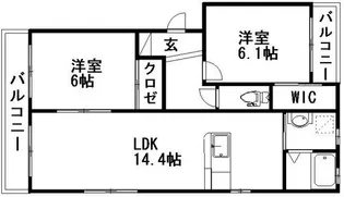 ブエナカーサ初生【1階】の間取り