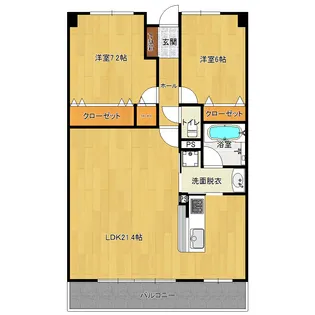 サーパス妻ヶ丘【7階】の間取り