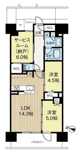 シエリアシティ星田駅前【1階】の間取り