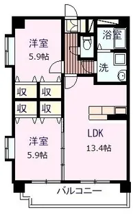 アンジュ光の森【5階】の間取り