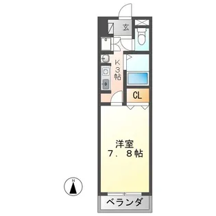 パークサイド桃山【3階】の間取り