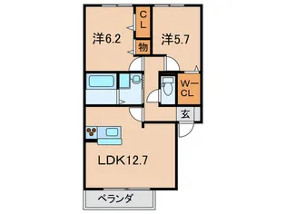 アム-ルエステ-ト【1階】の間取り