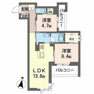 シエロエストレラード【2階】の間取り