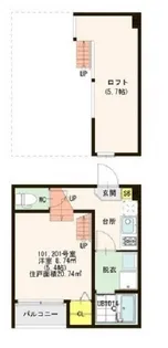 メルツ原町【1階】の間取り