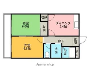 アップルガーデン【2階】の間取り