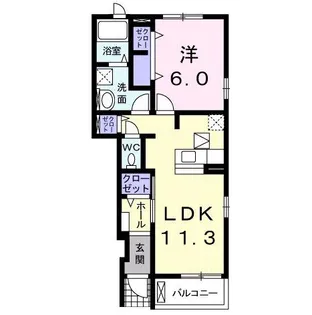 サンシャイン【1階】の間取り
