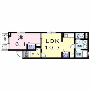 オンフォレスト白島【1階】の間取り