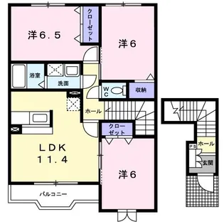 グランプレジールC【2階】の間取り