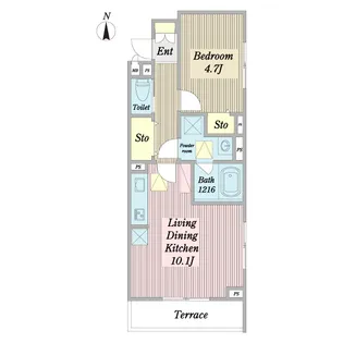 フォルティシモスガ【1階】の間取り