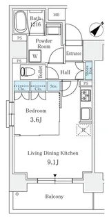サンライズ茅場町【2階】の間取り