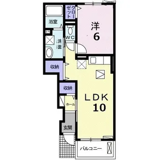 クラール平城【1階】の間取り
