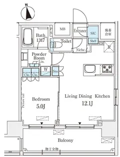 ベルビュー浅草橋【6階】の間取り