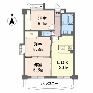 コンフォート中島【2階】の間取り