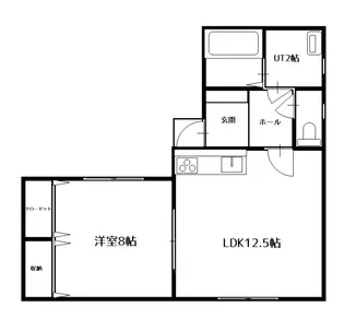 ローズガーデン錦町【2階】の間取り