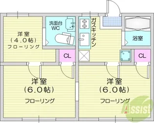 グリーンハイツパル【1階】の間取り