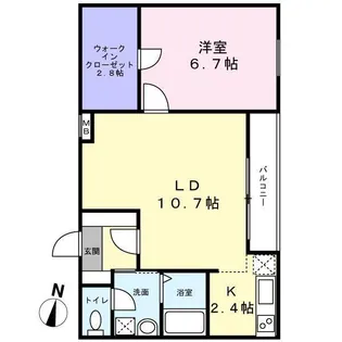 フォルクスハイム【2階】の間取り