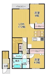 オラス室岡【2階】の間取り