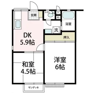 若葉ハイツ【2階】の間取り