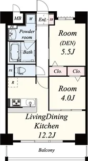 ヴィルヌーブエスケーエイチ【5階】の間取り