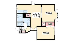 グレースガーデン1【1階】の間取り