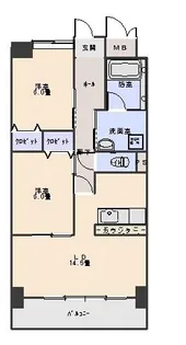 La riviere【6階】の間取り