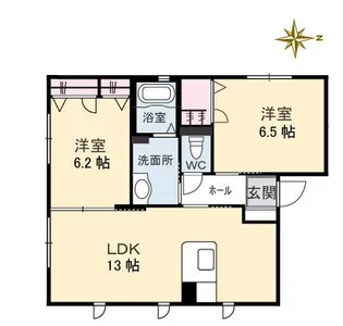 メゾーネ A棟【1階】の間取り