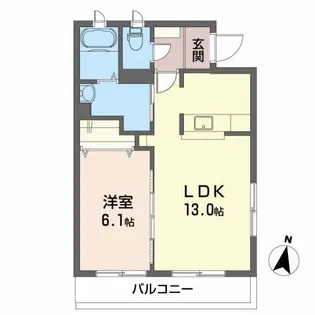 ビエナ弓の町【2階】の間取り