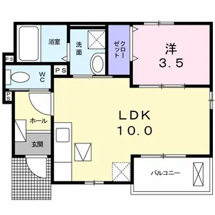オージュティ【1階】の間取り