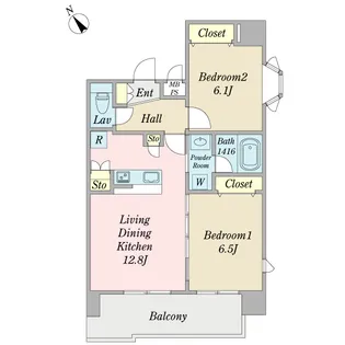 MOISSON(モワッソン)【8階】の間取り
