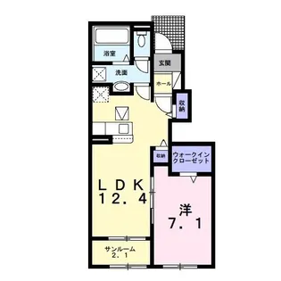 プリートH【1階】の間取り