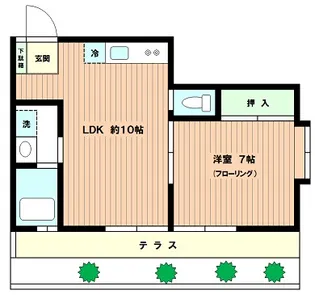 グリンヒル下北沢【1階】の間取り