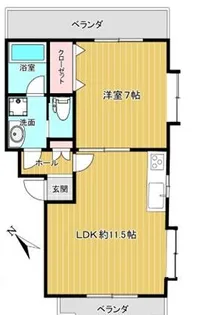 グローバルプラザビューポイント【2階】の間取り