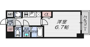 プレサンス天神橋ラ・デュアル【2階】の間取り