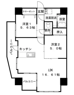 クラウディア八王寺【4階】の間取り