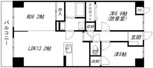 コスモス【6階】の間取り