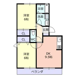 クレールロジュマン【1階】の間取り