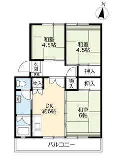 UR岩成台西【5階】の間取り