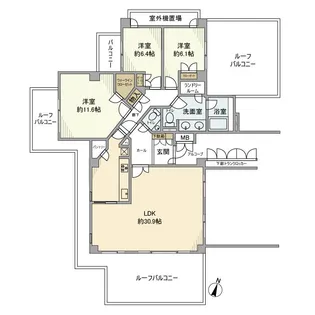 パークハウス・ジオ六番町【5階】の間取り