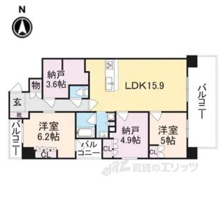 ローレルコート西大寺南町【2階】の間取り