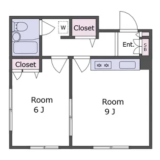 リバースリーハイツ【1階】の間取り