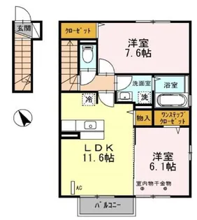 アピア・スリ-f【2階】の間取り
