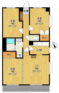 グリーンハイツ・ユキ【3階】の間取り