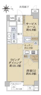 メロディーハイム天満橋【4階】の間取り