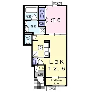 エスペランス・KII【1階】の間取り