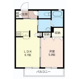 シャルマン【1階】の間取り