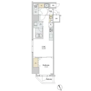 ロイジェント新橋【4階】の間取り