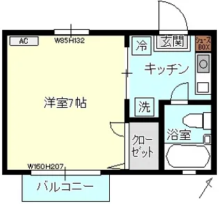 ピュアシティ下松【1階】の間取り